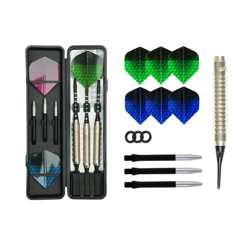 BL-1514 Nickel-Plated Steel Tip Darts Set 18g with Aluminum Shafts