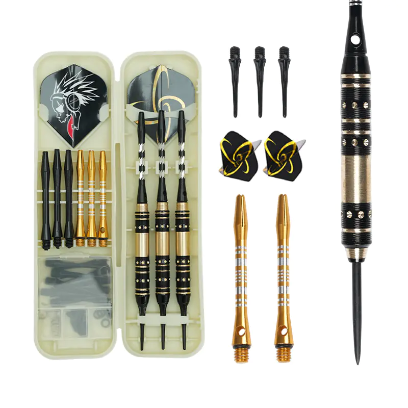 BL-1542 19g Soft Tip Electrophoretic Black Brass Darts Set (Gift Box)