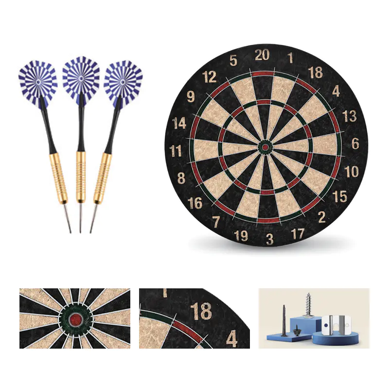 BL-1819 18 inch Bristle Dartboard with Printed Number Ring and Darts