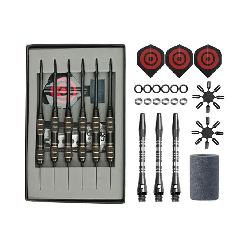 24g Electrophoresis Black Copper Darts with Aluminum Shafts Set