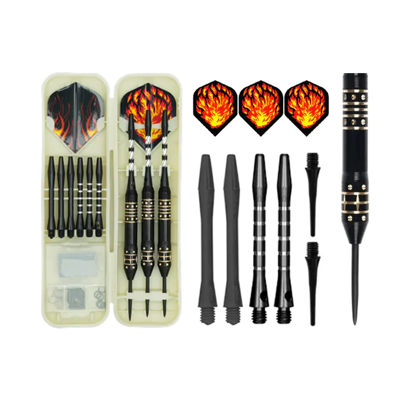 BL-1547 25g Steel Tip Electrophoretic Black Engraved Brass Darts Set (Boxed Set)