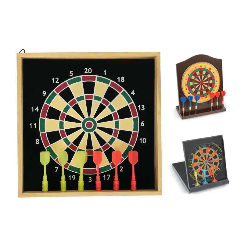 Mini Tabletop Dartboard Set with Standing Base and Darts
