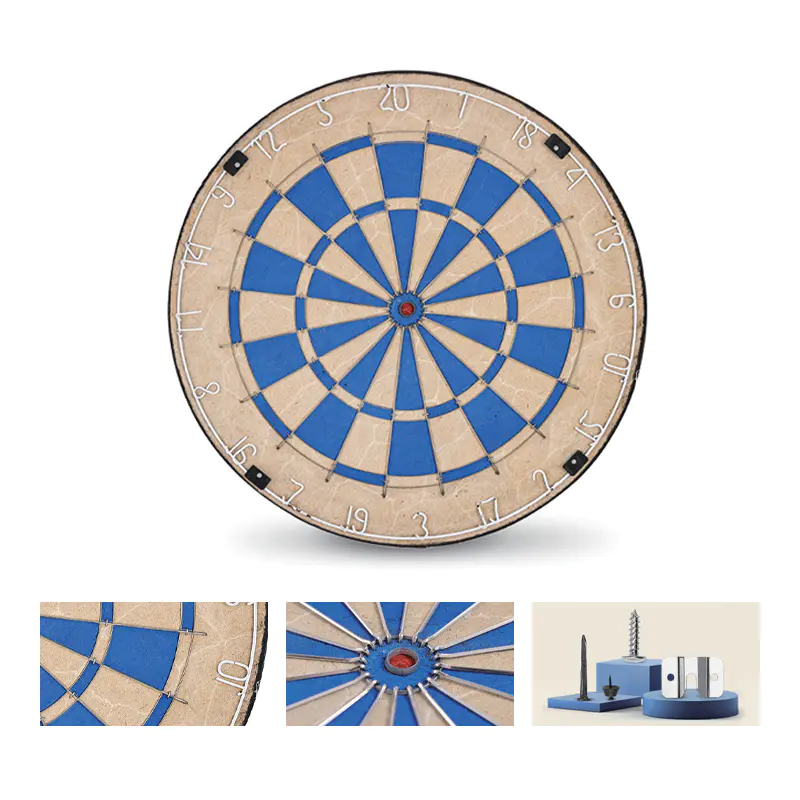 Professional Blue Series Bristle Dartboard with Special Printing Design